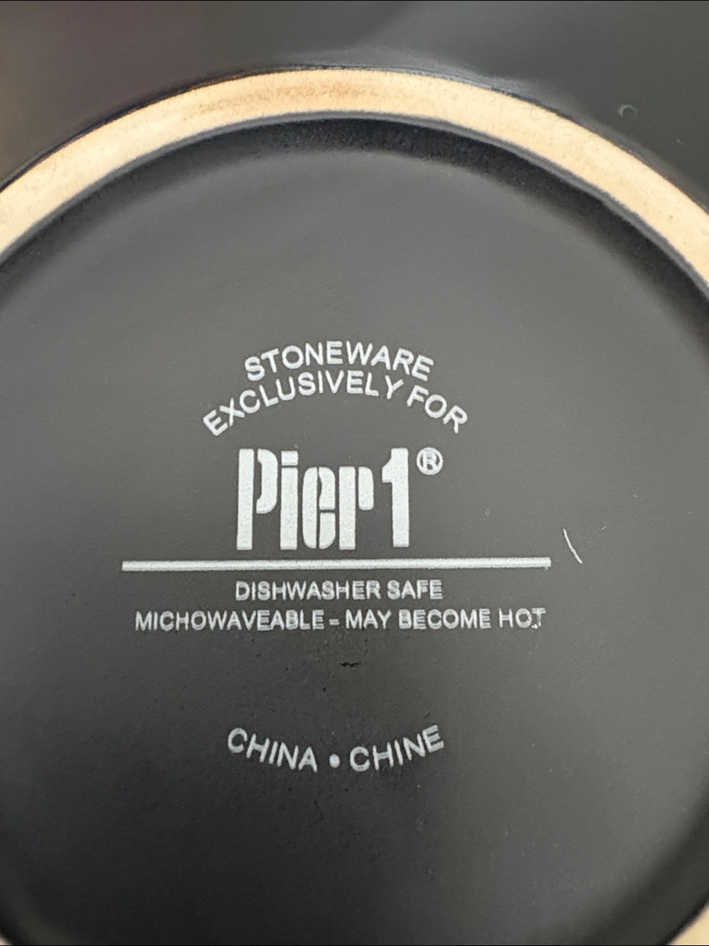 Pier 1 Lime Green & Black Stoneware Decorative Plate - Picture 5 of 6